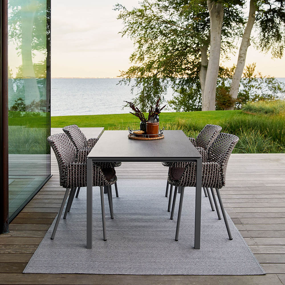 Pure matbord ljusgrå 150x90 cm