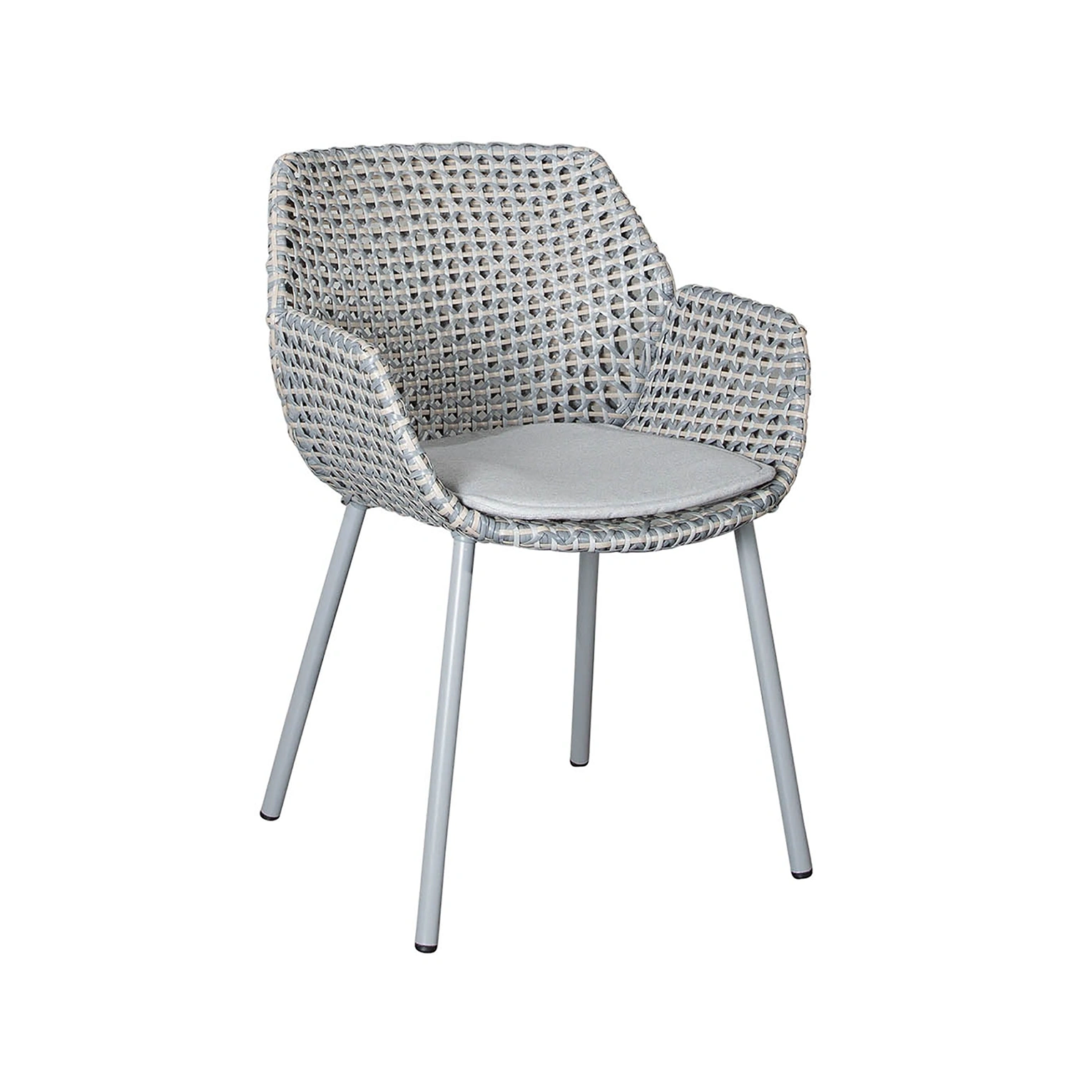 Vibe karmstol ljusgrå/taupe inkl. dyna