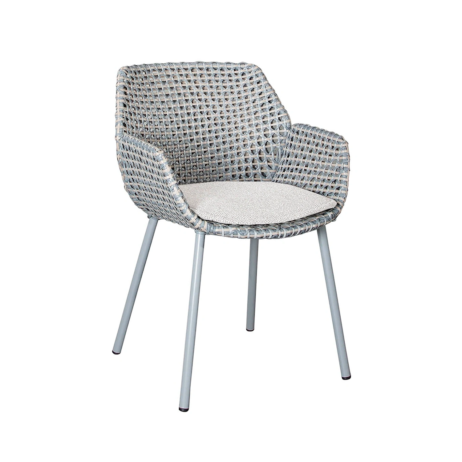 Vibe karmstol ljusgrå/taupe inkl. dyna