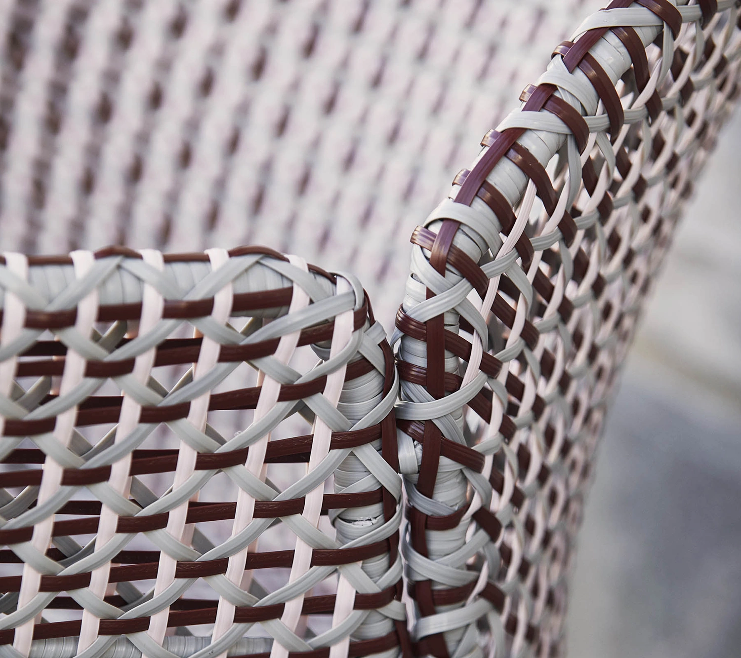 Vibe loungestol bordeaux/dusty rose inkl. dyna