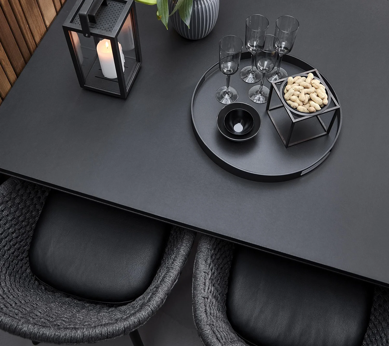 Pure Indoor matbord lavagrå/svart 200x100 cm