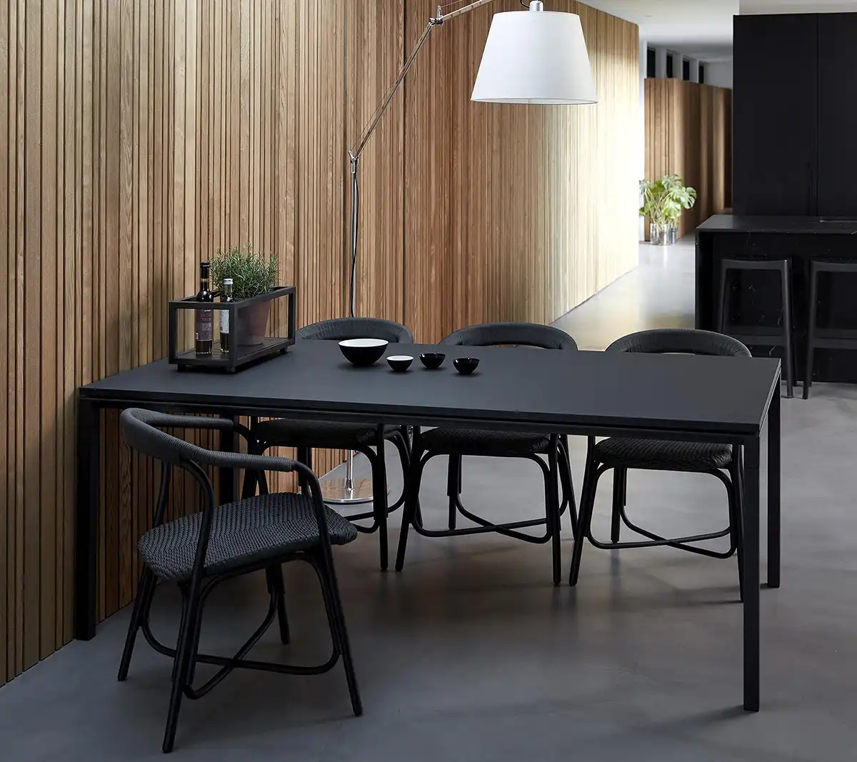 Pure Indoor matbord lavagrå/svart 200x100 cm