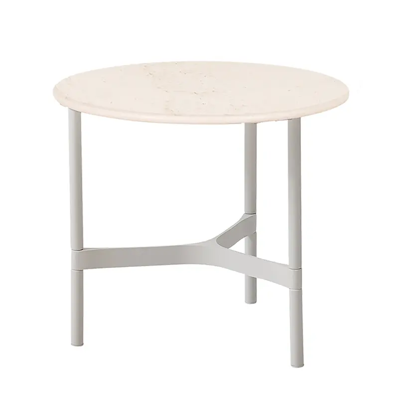 Twist soffbord/sidobord vit Ø45 cm