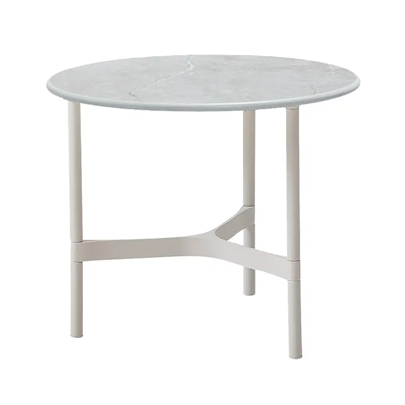 Twist soffbord/sidobord vit Ø45 cm