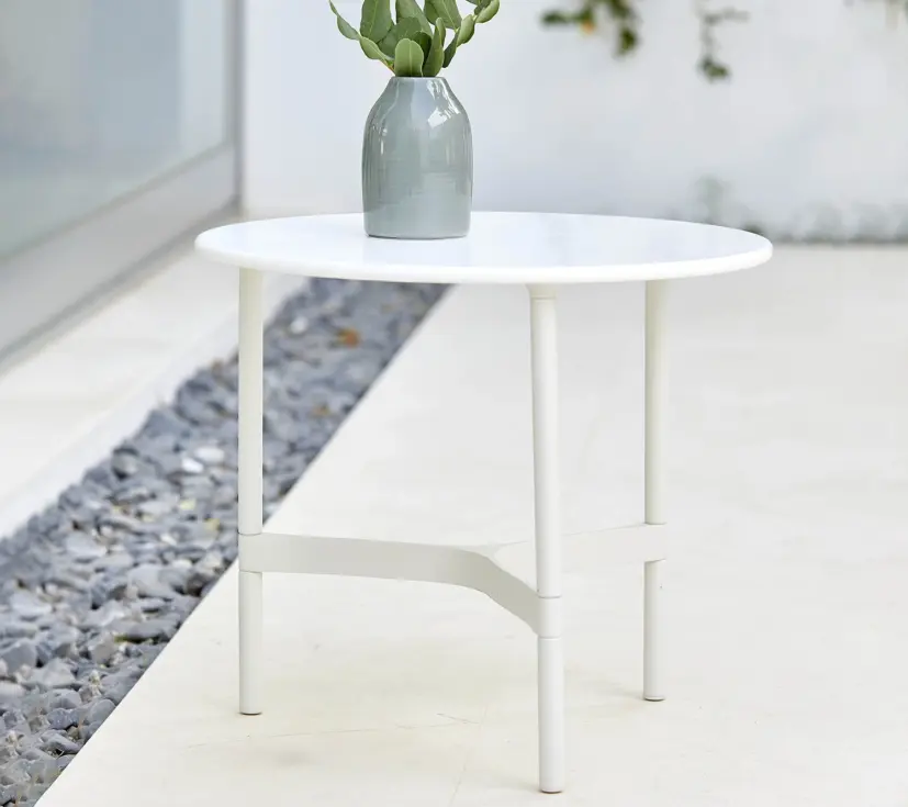 Twist soffbord/sidobord vit Ø45 cm
