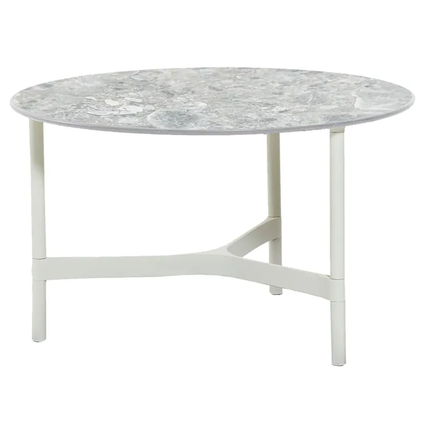 Twist soffbord/sidobord vit Ø70 cm