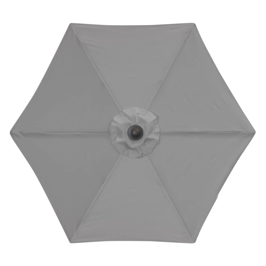 Närbild av Basic Lift Neo parasoll iljusgrått.