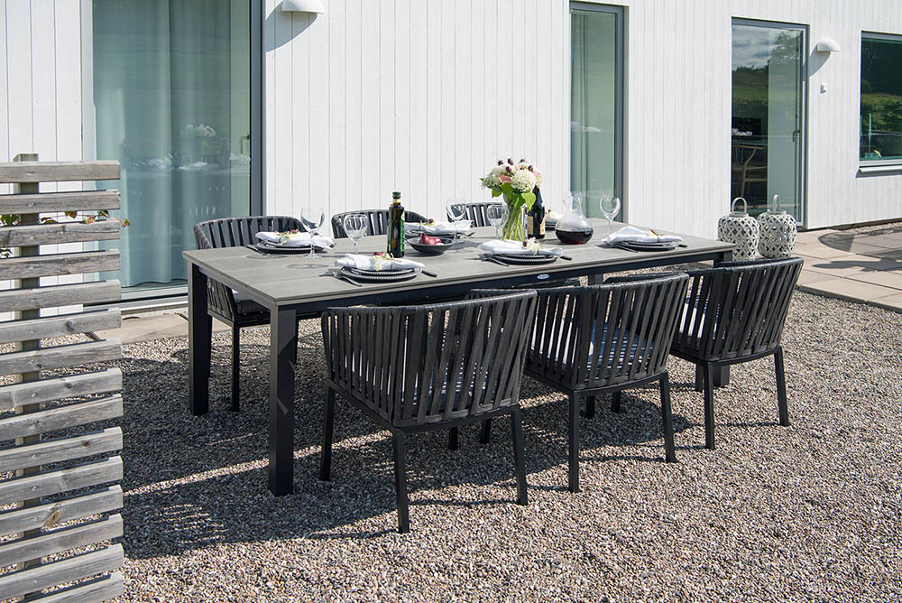 Nydala bord svart/grå 220x96 cm