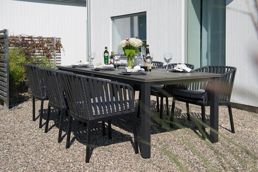 Hillerstorp Nydala bord svart/grå 220x96 cm