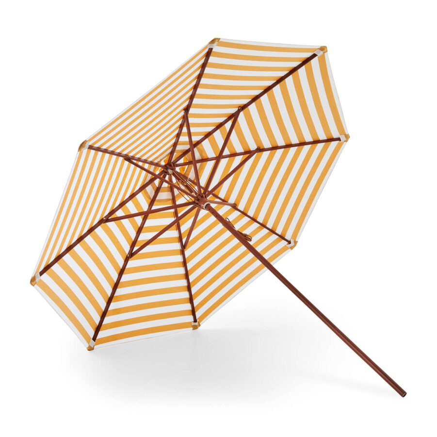Messina parasoll i gulrandigt.