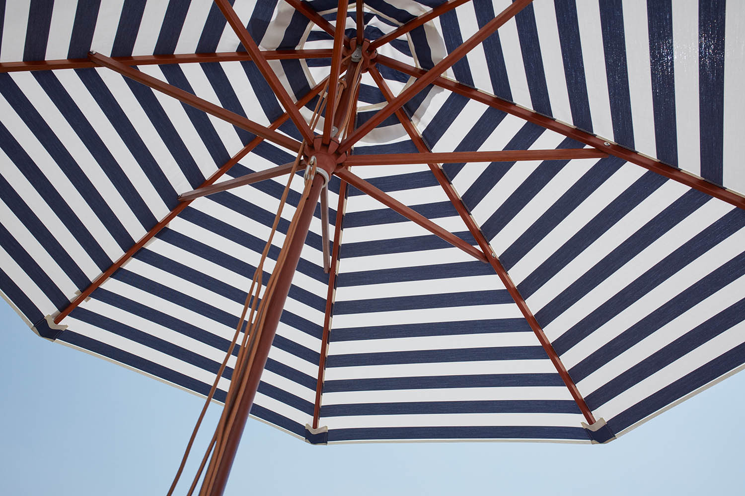 Messina parasoll blårandigt Ø270 cm