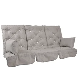 Hammockdynor hög rygg dralon -  askgrå