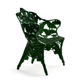 Classic ormbunksfåtölj grönlackad