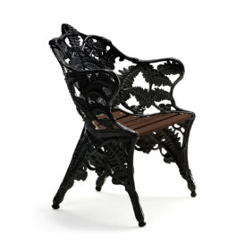 Classic ormbunksfåtölj svartlackad