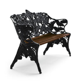 Classic ormbunkssoffa svartlackad