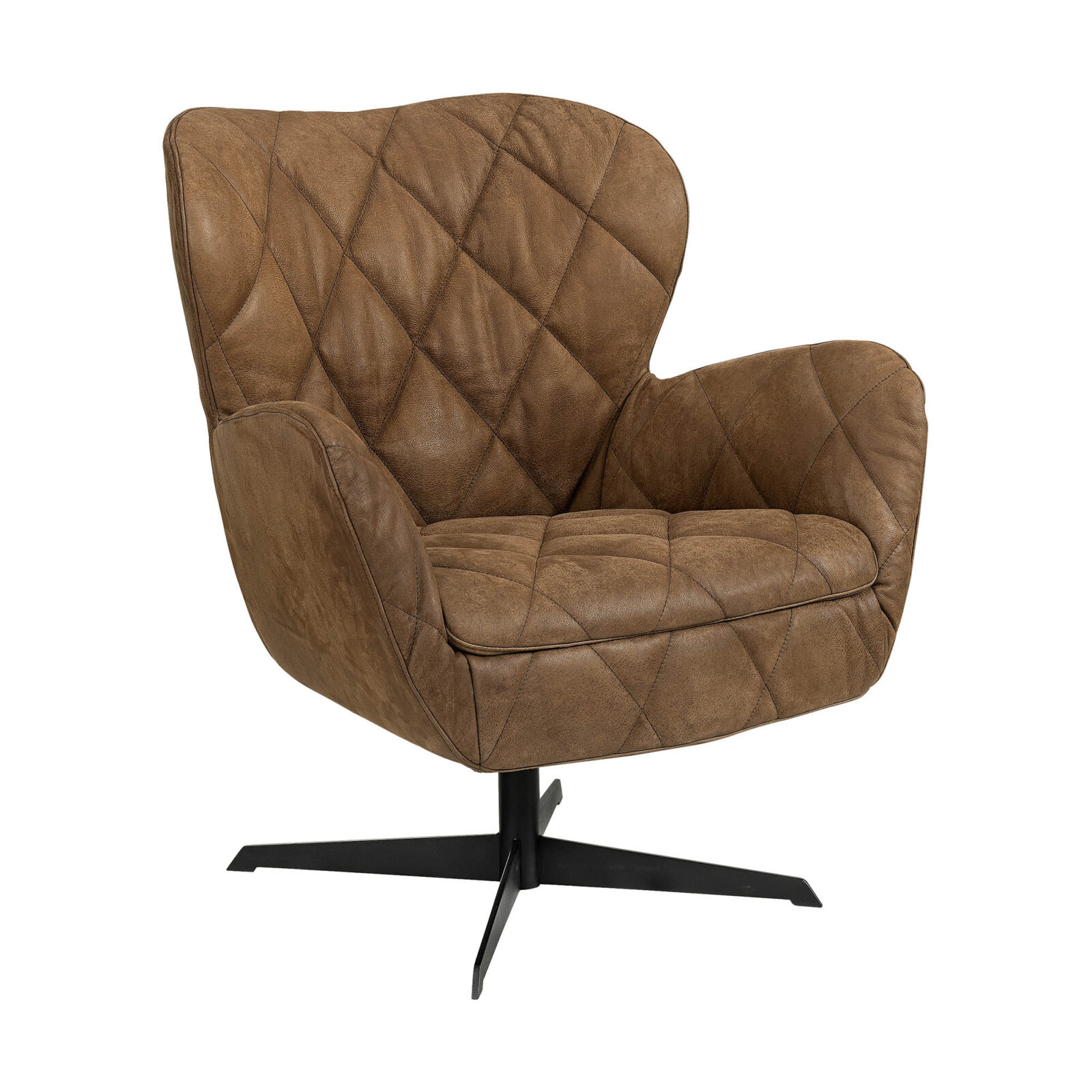Jade snurrfåtölj Nubuck brown