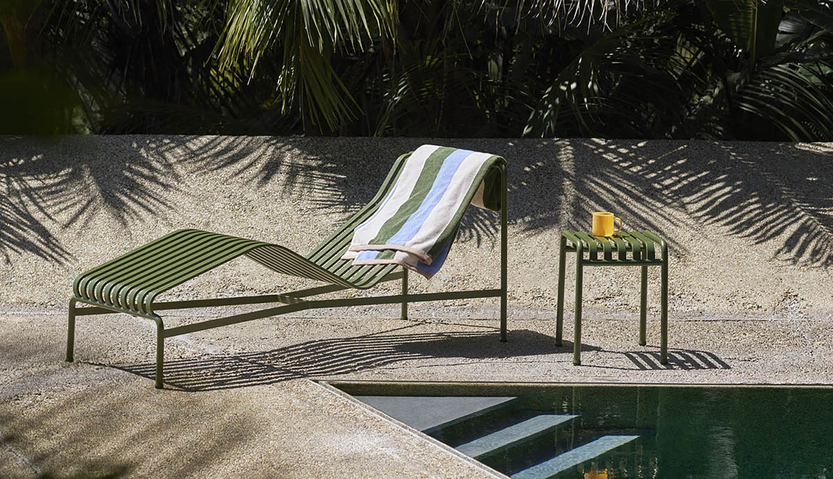 Palissade solsäng olivgrön