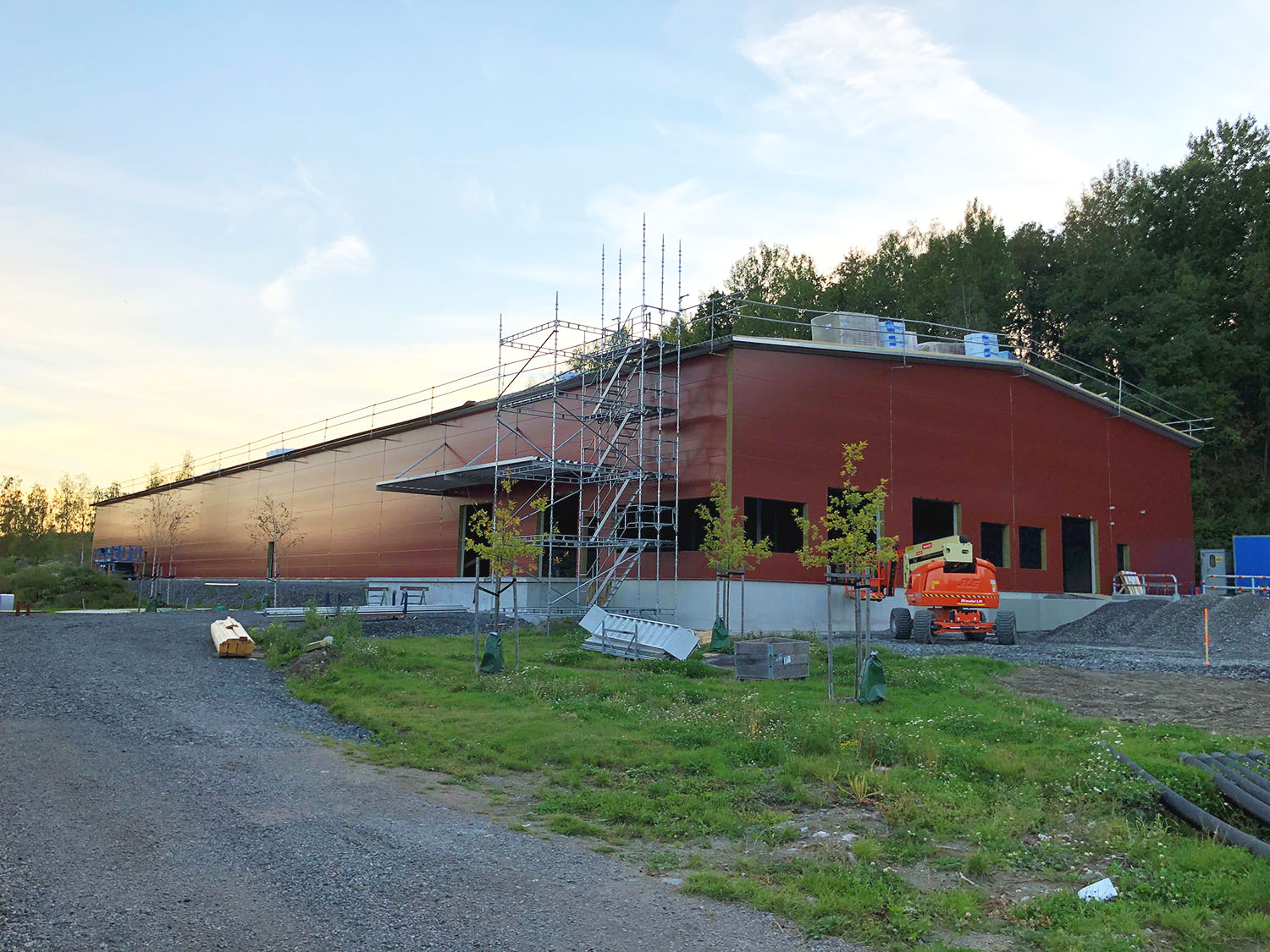 Bild från Norr på Kila lagerbygge.