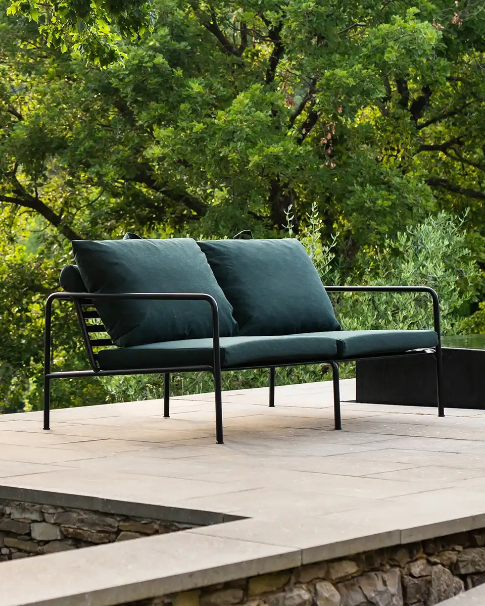 Avon loungesoffa svart/alpingrön