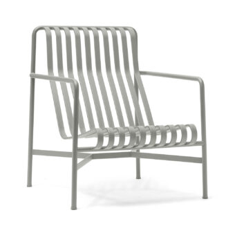 Hay Palissade fåtölj hög rygg ljusgrå