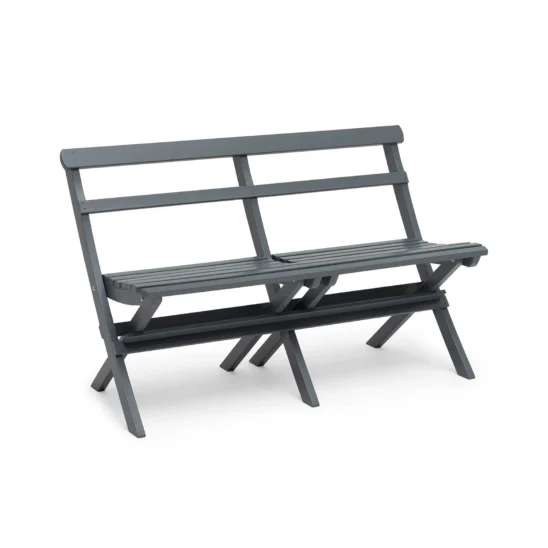 Torpet soffa från Hillerstorp i furu målad i färgen stålgrå.