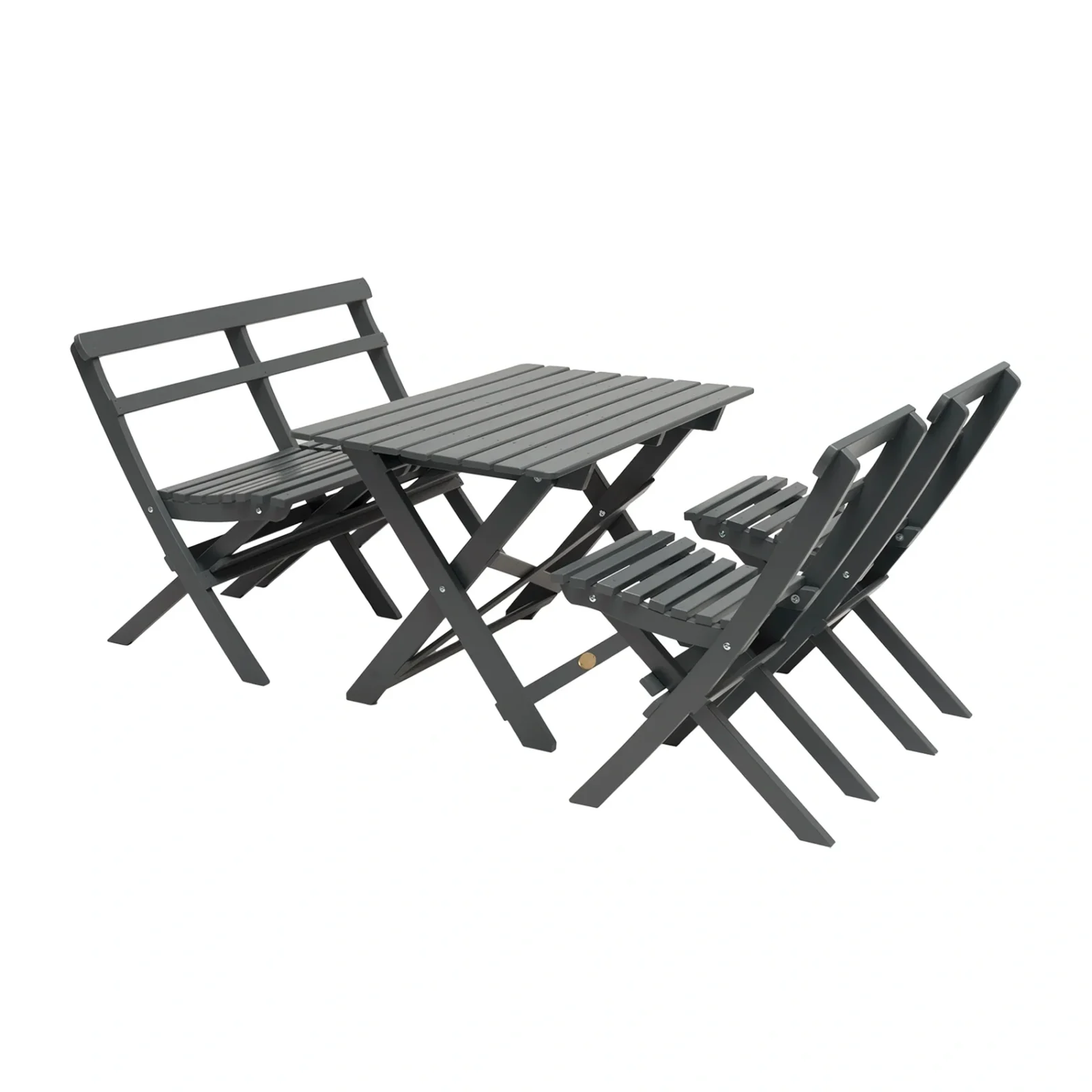 Torpet matgrupp stålgrå - 1 soffa, 2 stolar