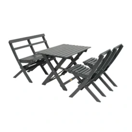 Torpet matgrupp stålgrå - 1 soffa, 2 stolar