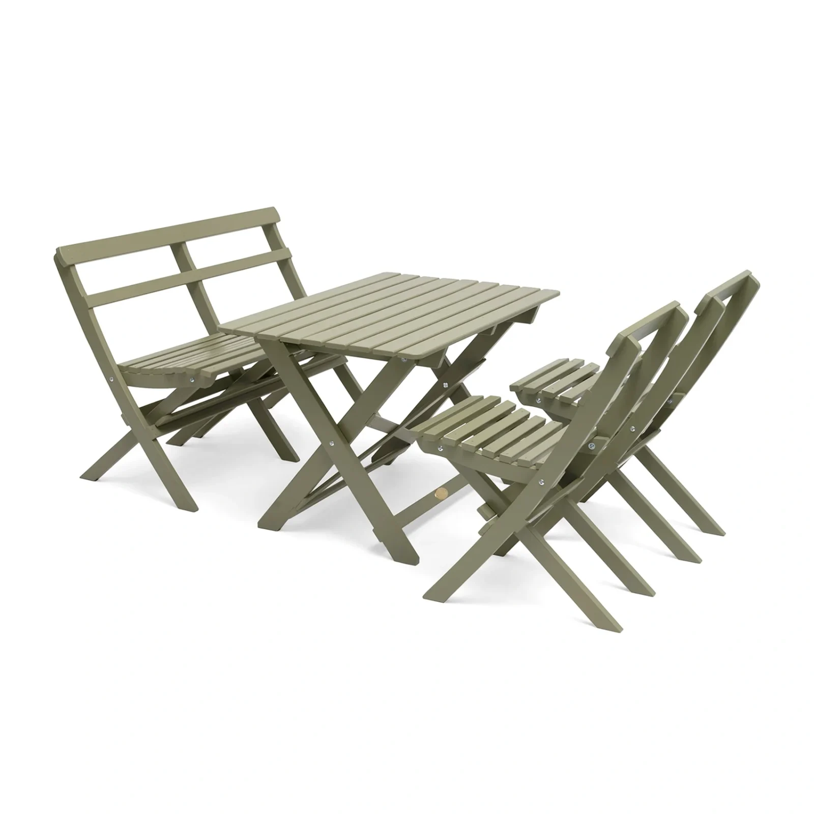 Torpet matgrupp antikgrön - 1 soffa, 2 stolar