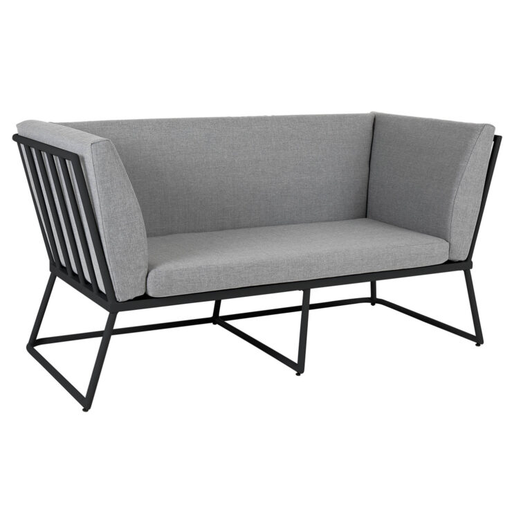 Brafab Vence 2-sits soffa svart/grå