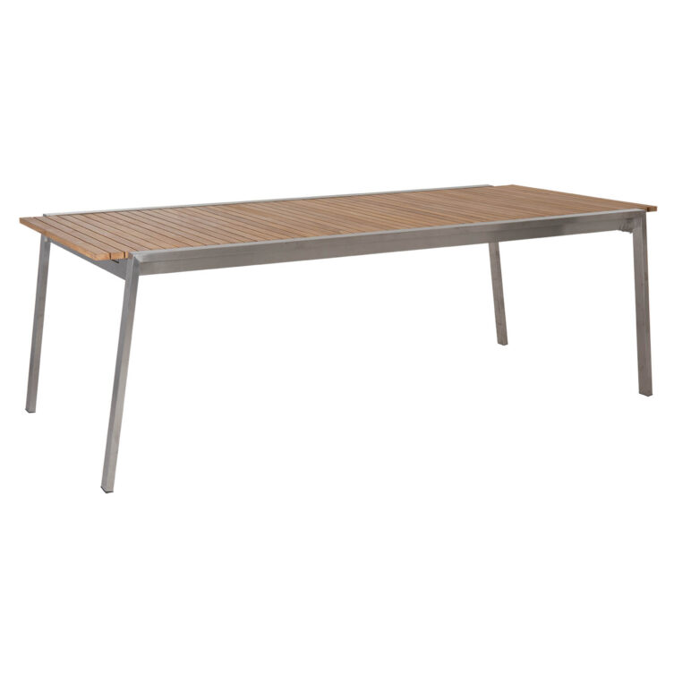 Brafab Naos förlängningsbord rostfritt stål/teak 220-320x100 cm