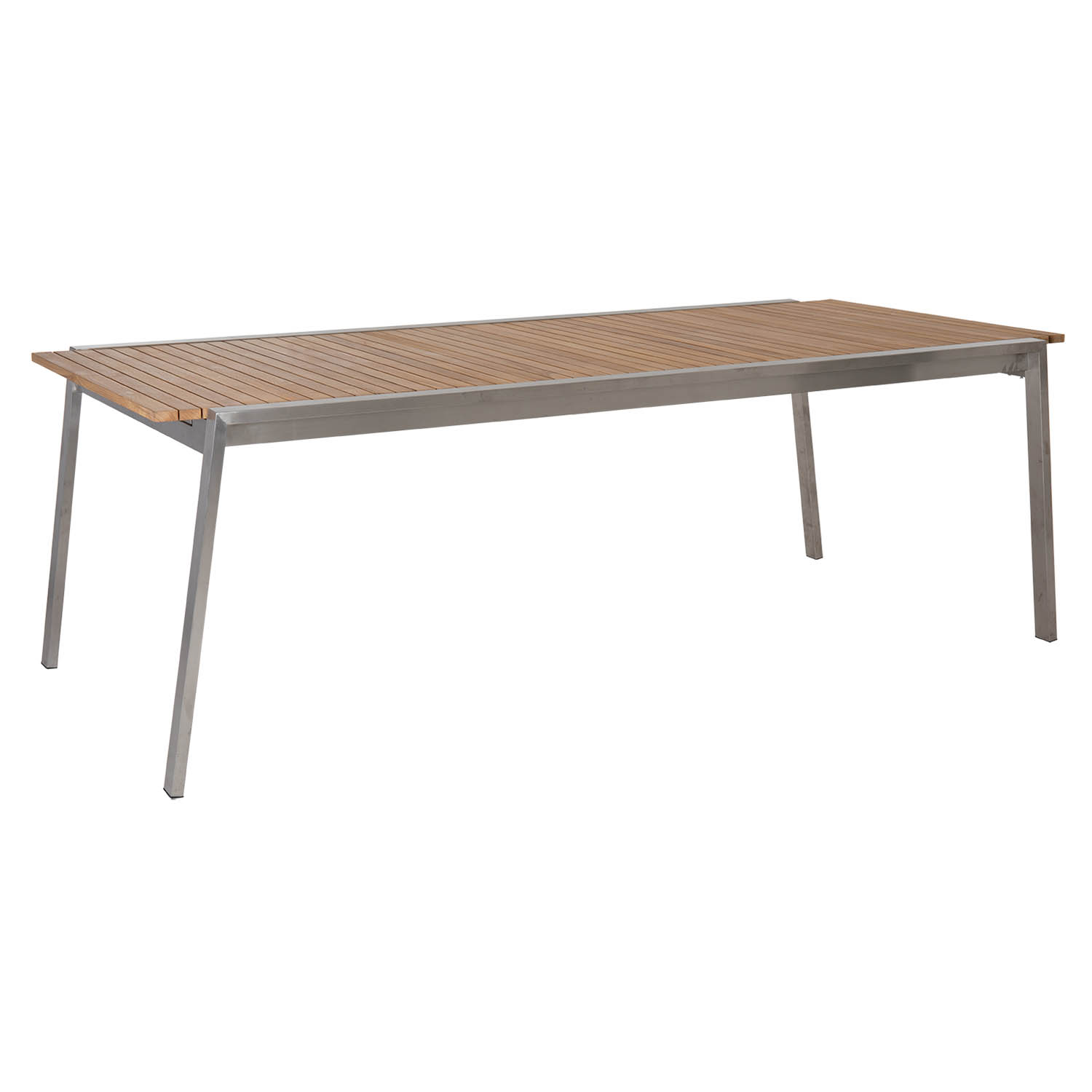 Naos förlängningsbord rostfritt stål/teak 220-320x100 cm