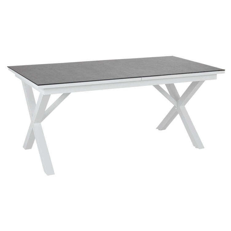 Brafab Hillmond förlängningsbord matt vit/grå betongmönstrad 165-225x100 cm
