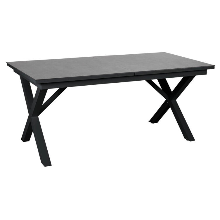 Brafab Hillmond förlängningsbord matt svart/grå betongmönstrad 165-225x100 cm
