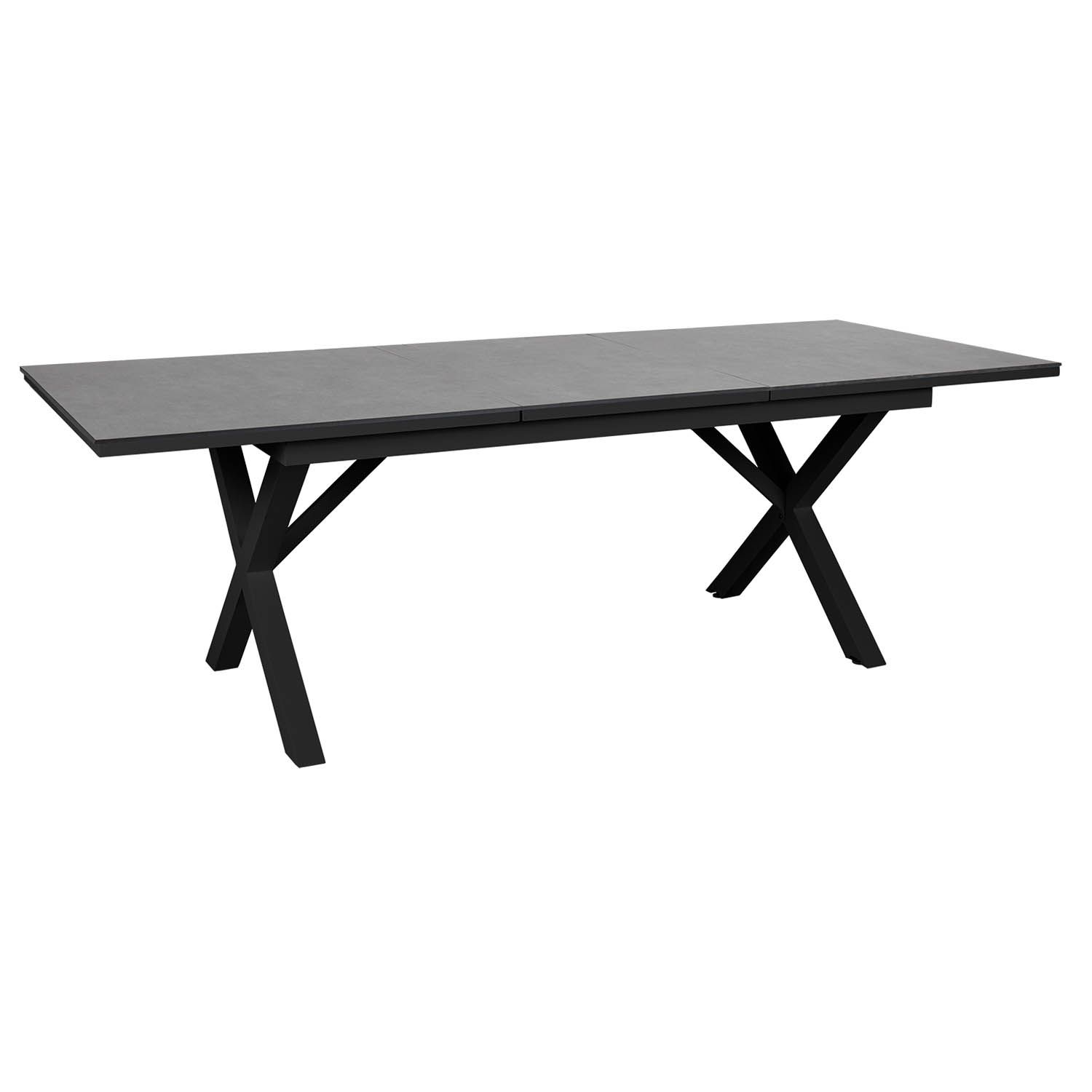 Hillmond förlängningsbord svart/betongmönster 165-225x100 cm