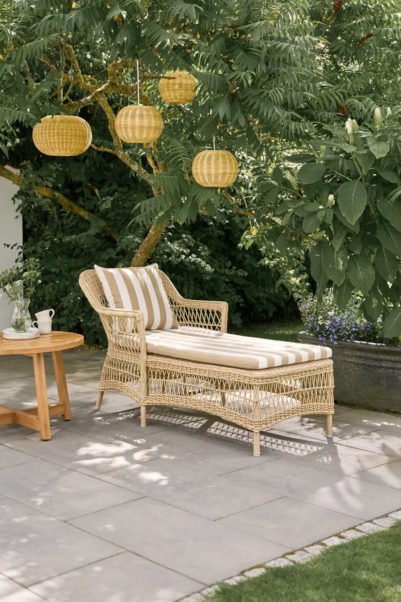 Sika design Olivia solsäng natur inkl. dyna