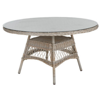 Kamomill matbord beige Ø130 cm
