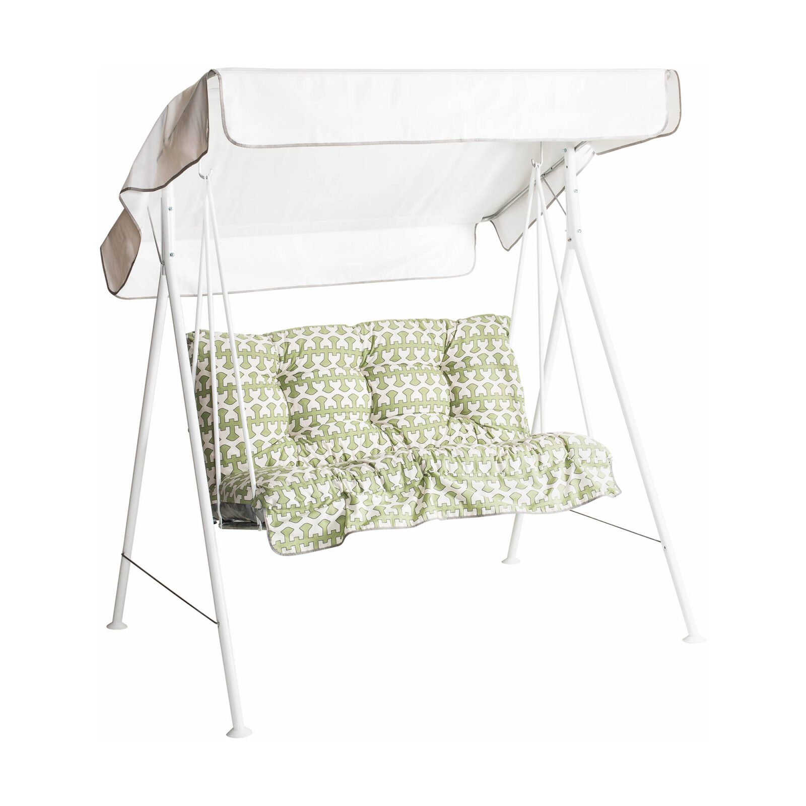 Duo 2-sitshammock vit/beige-grön 45B