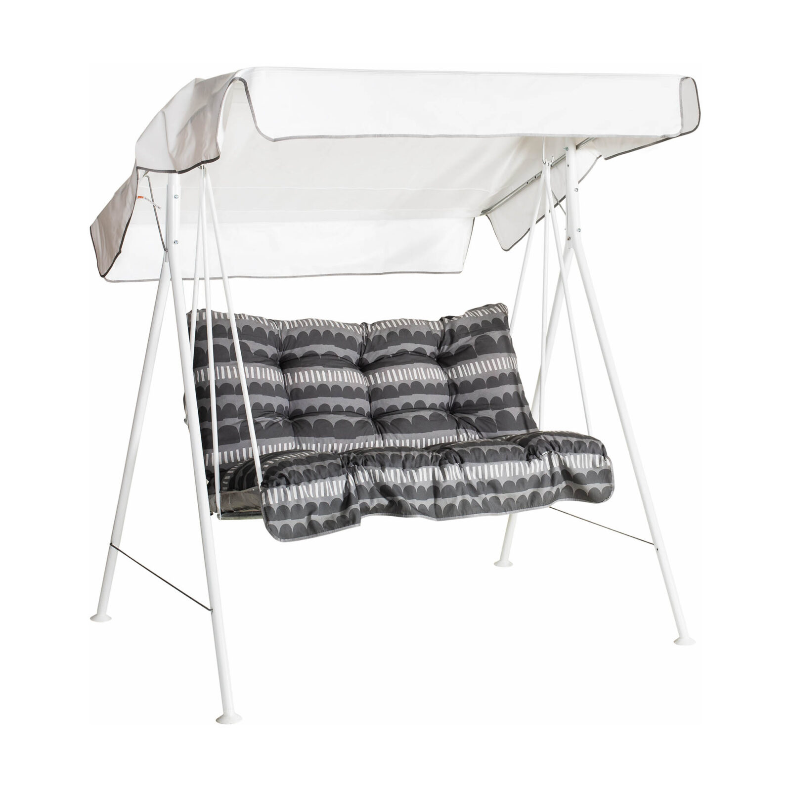 Duo 2-sitshammock vit/Stormskär grå 83B