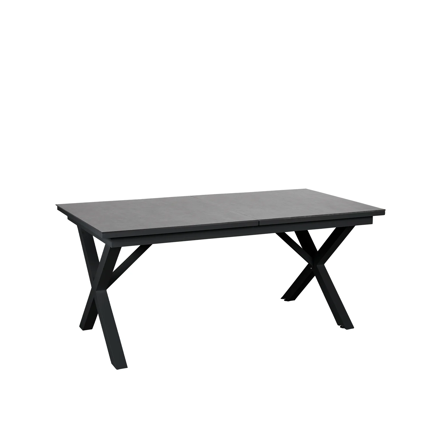Hillmond förlängningsbord svart/betongmönster 165-225x100 cm