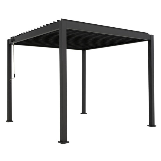 Product Image for Utsikt pergola svart 3x4 m inkl. tak