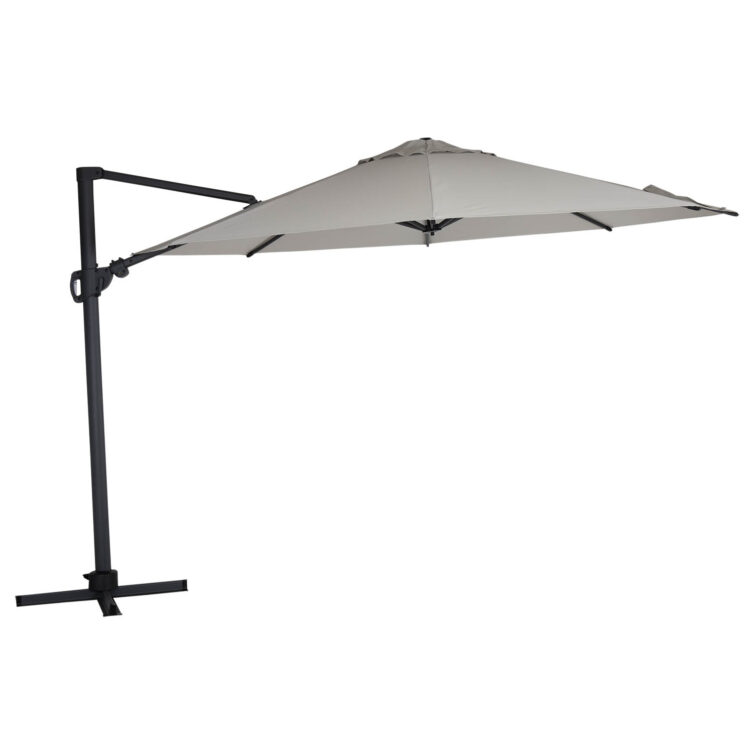 Brafab Varallo frihängande parasoll antracit/khaki Ø375 cm