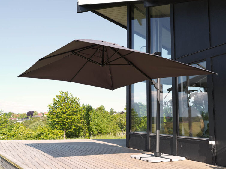 Brafab Varallo frihängande parasoll antracit/grå 300x400 cm