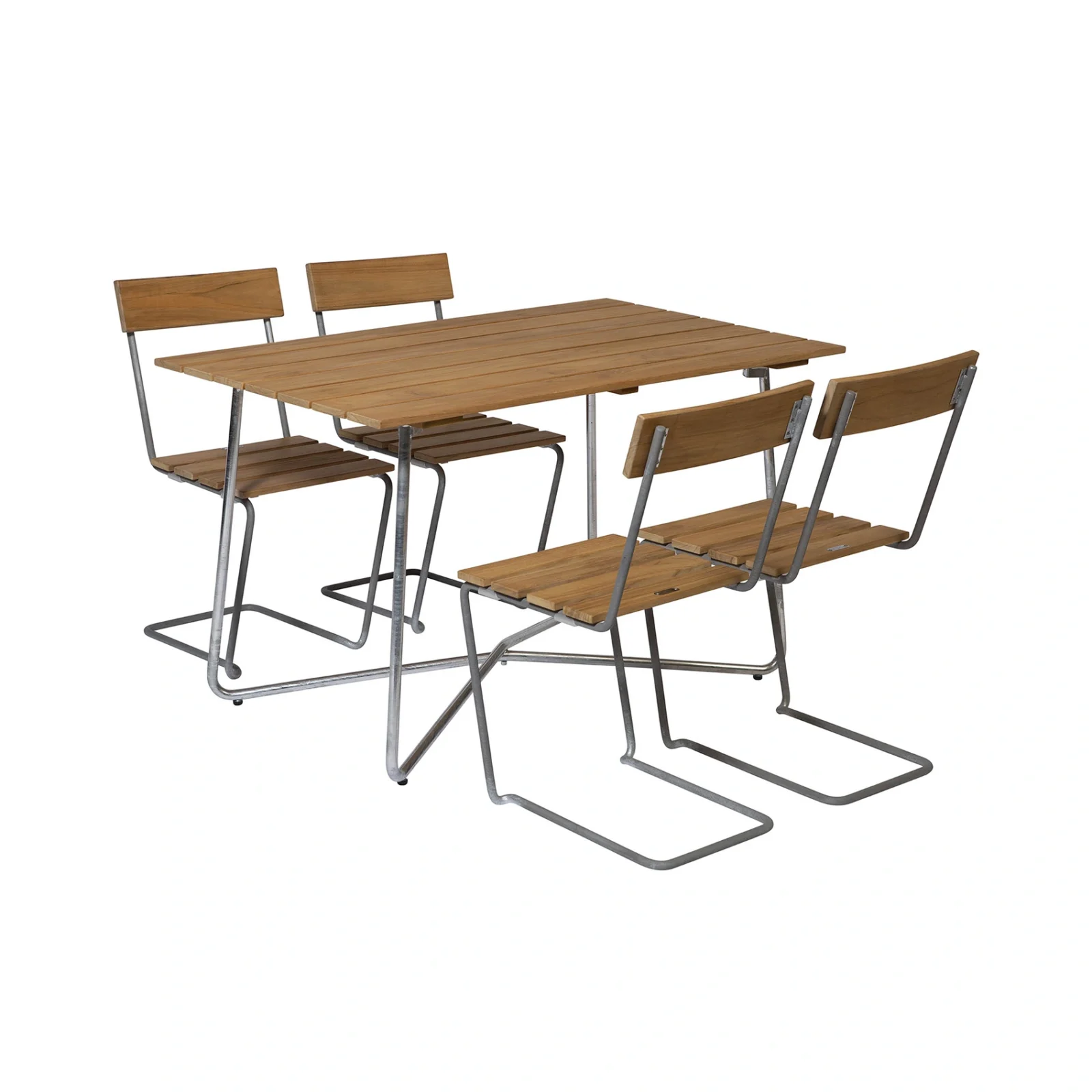 Klassikergrupp teak / varmförzinkat - 4 Stol 1, B25A