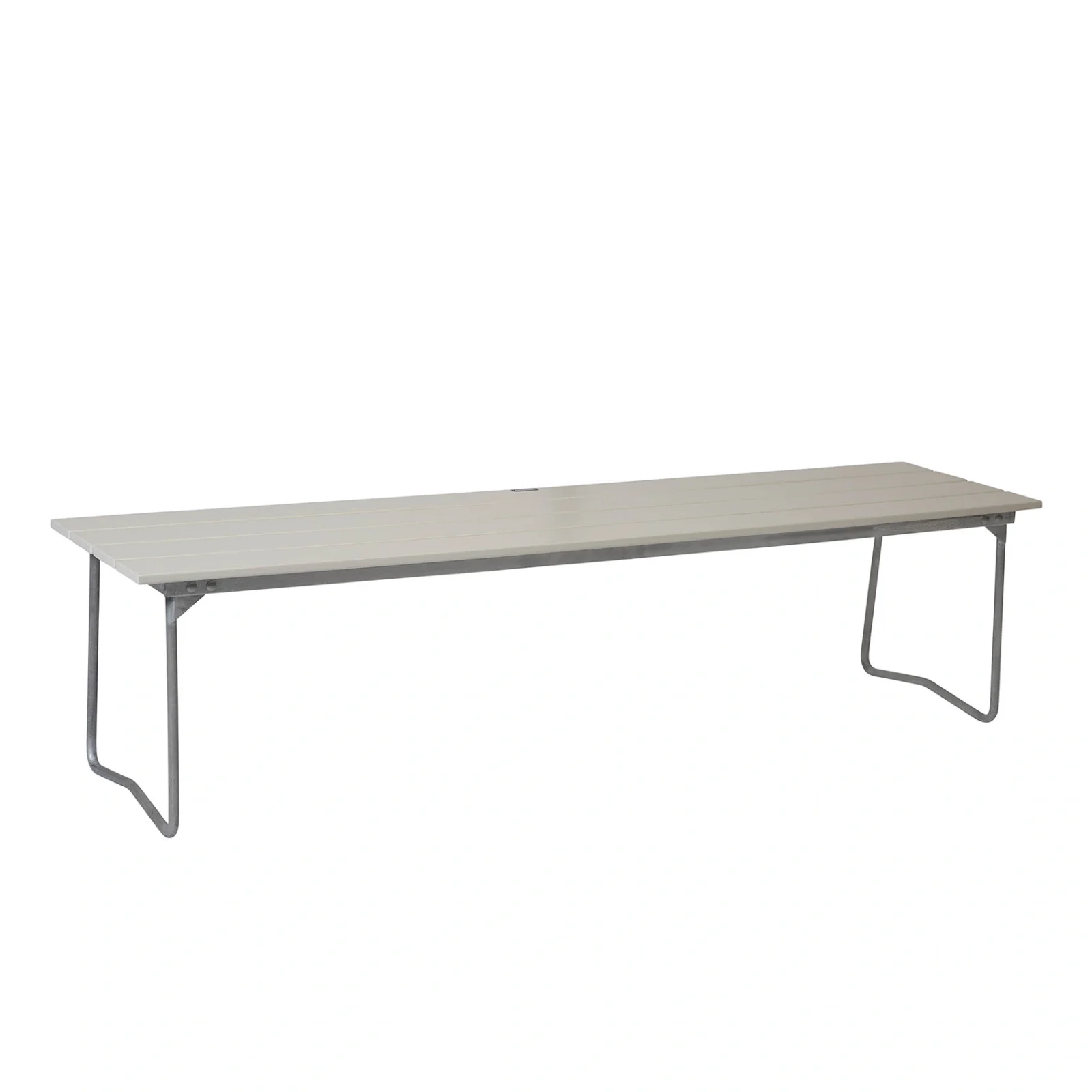 Bänk 9 vit ek / varmförzinkat stativ