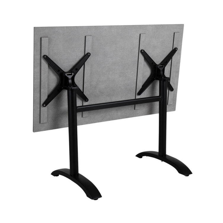 Brafab bAvila bordsstativ fällbart svart aluminium, passar till 125 cm skivor
