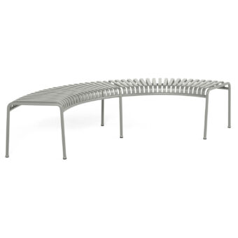Hay Palissade parkbänk inåtsvängd ljusgrå