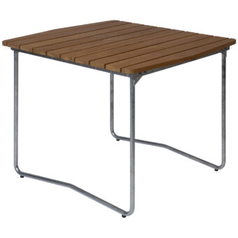 B31 matbord teak / varmförzinkad 84x92 cm