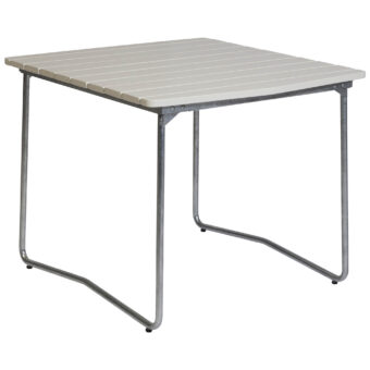 B31 matbord vit ek / varmförzinkad 84x92 cm