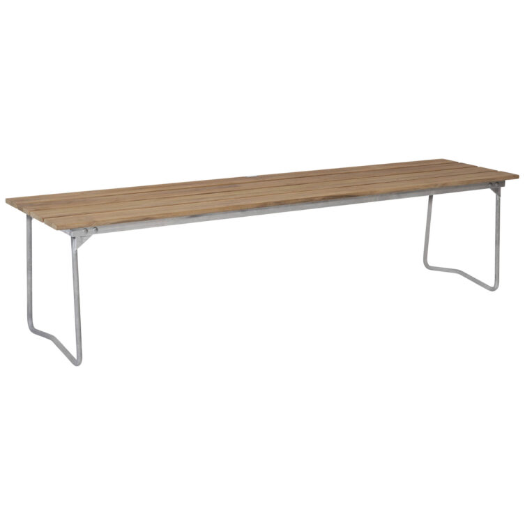 Bänk 9 teak / varmförzinkat stativ