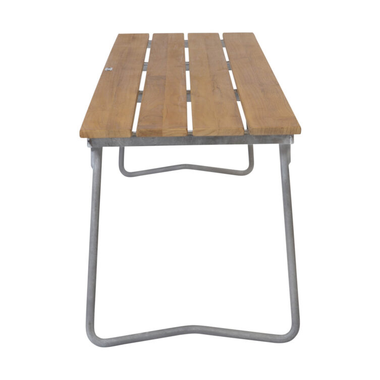 Bänk 9 teak / varmförzinkat stativ